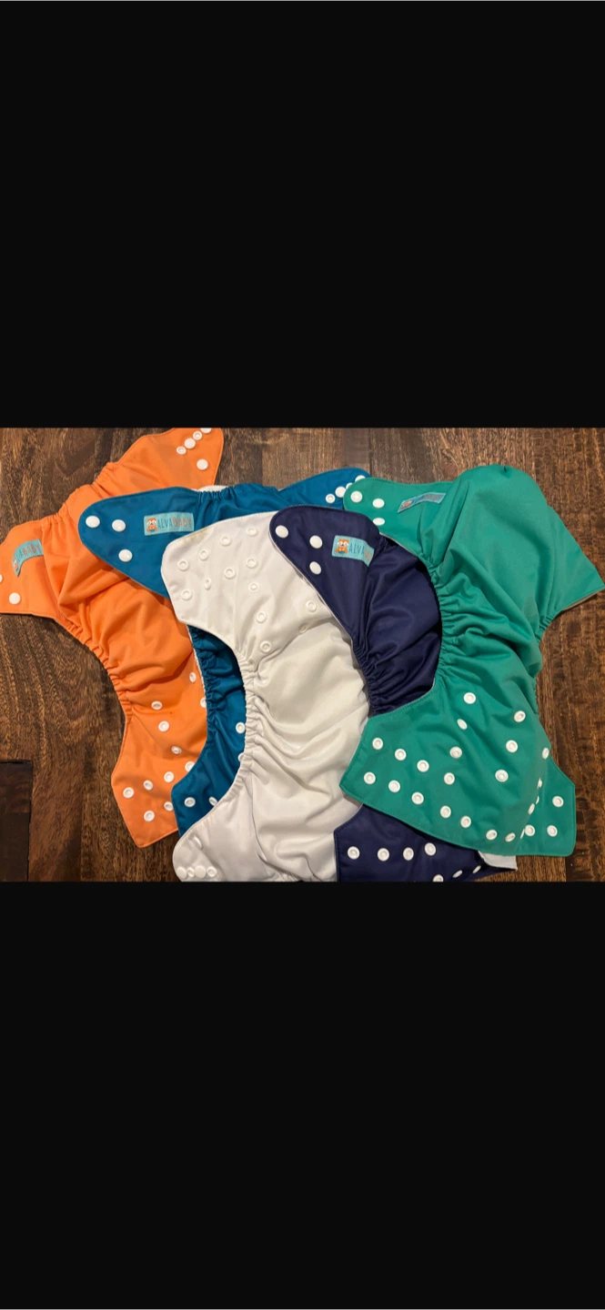 Alva Baby Cloth Diapers (Lot of 4)