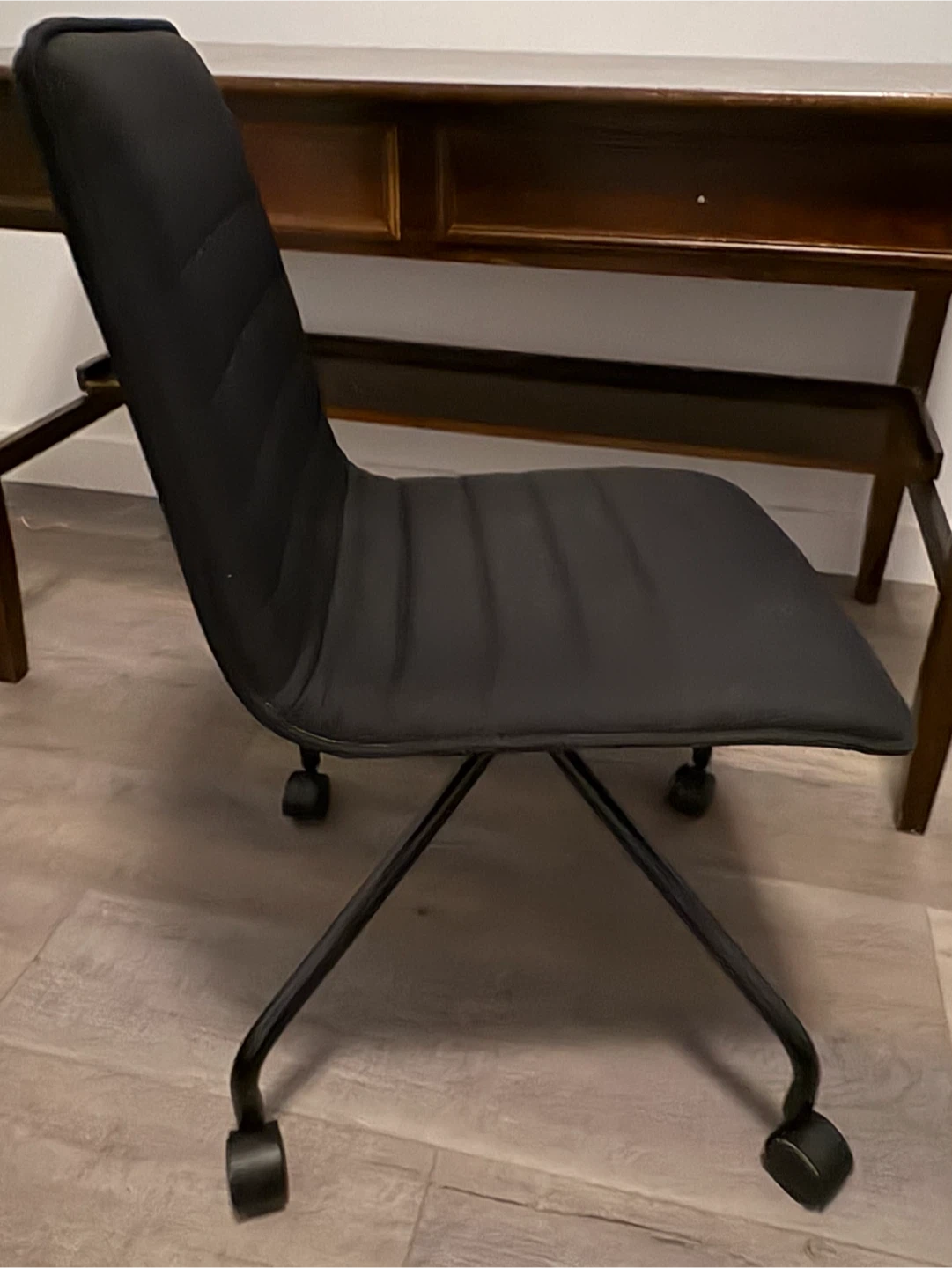 Black Office Chair on Wheels
