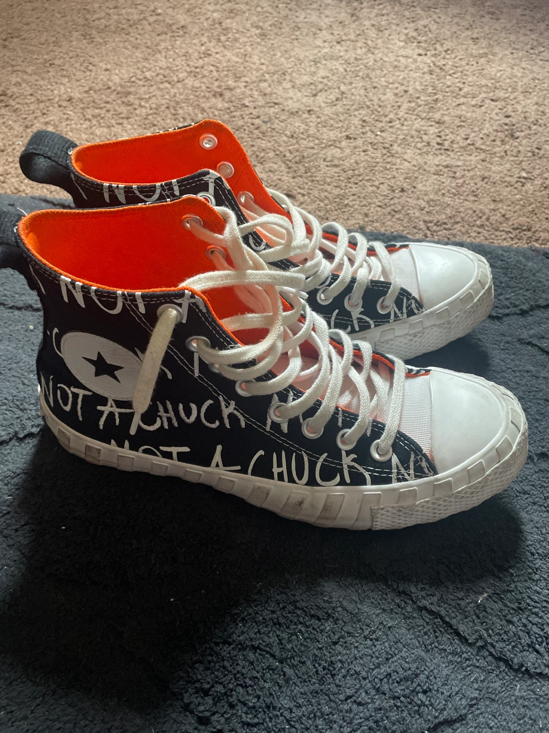 Converse "Not A Chuck" High Tops Black Orange White