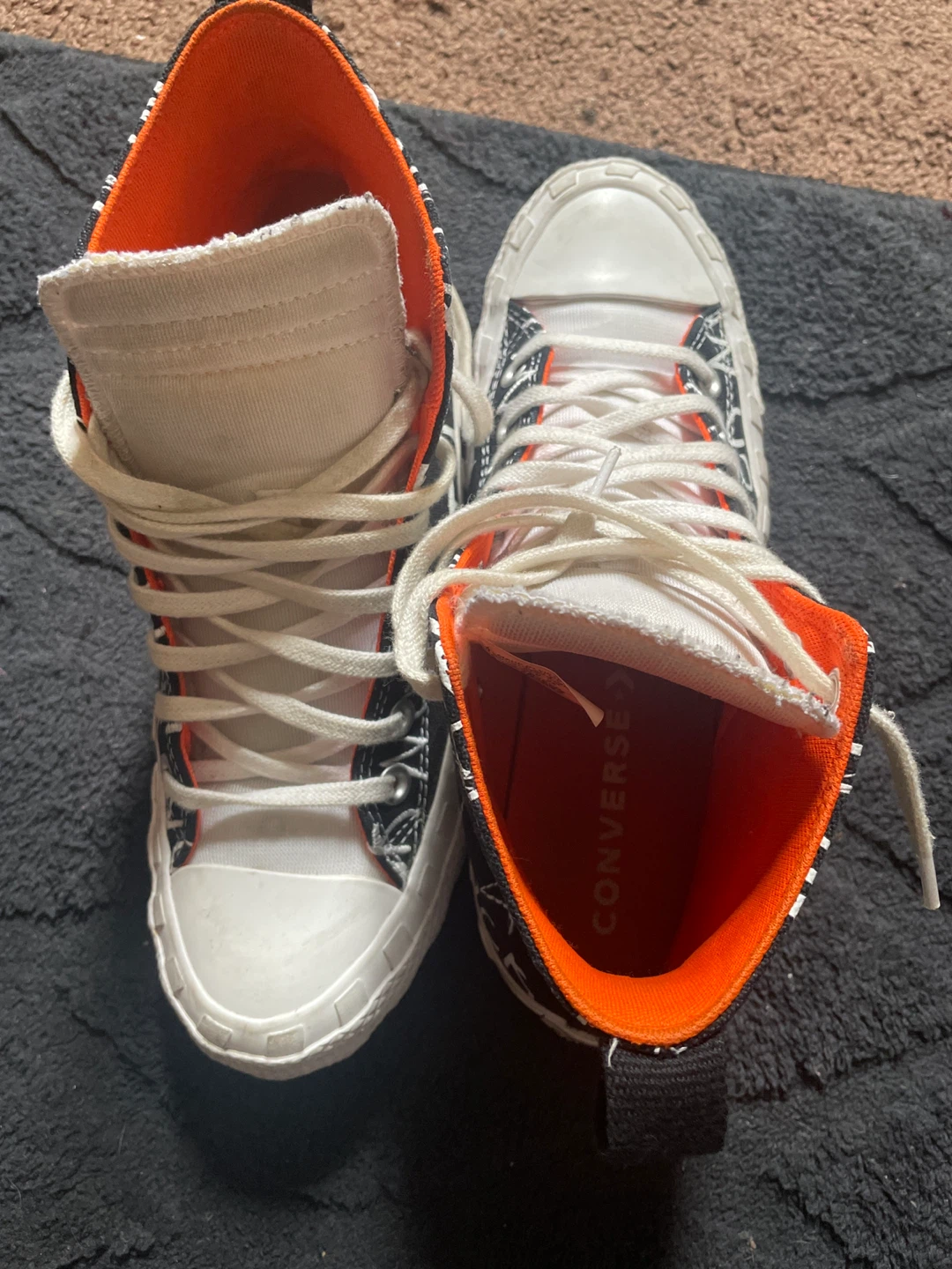 Converse "Not A Chuck" High Tops Black Orange White - photo 2