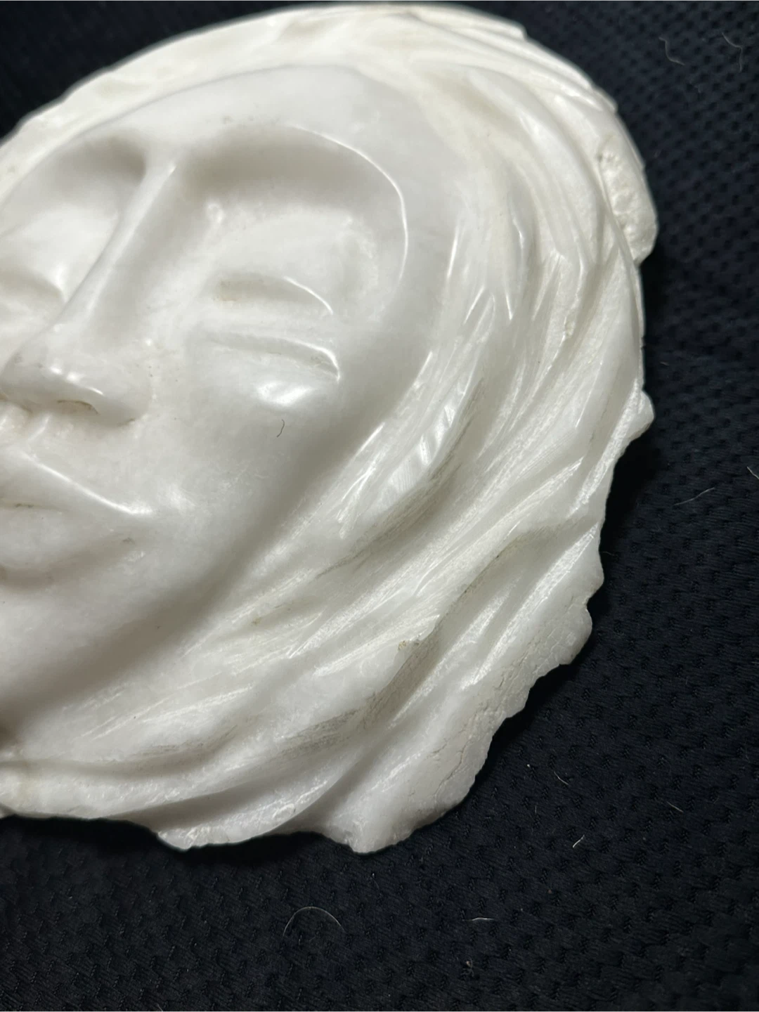 1979 Gerda Van Der Windt Carved White Marble Mask Art - photo 4