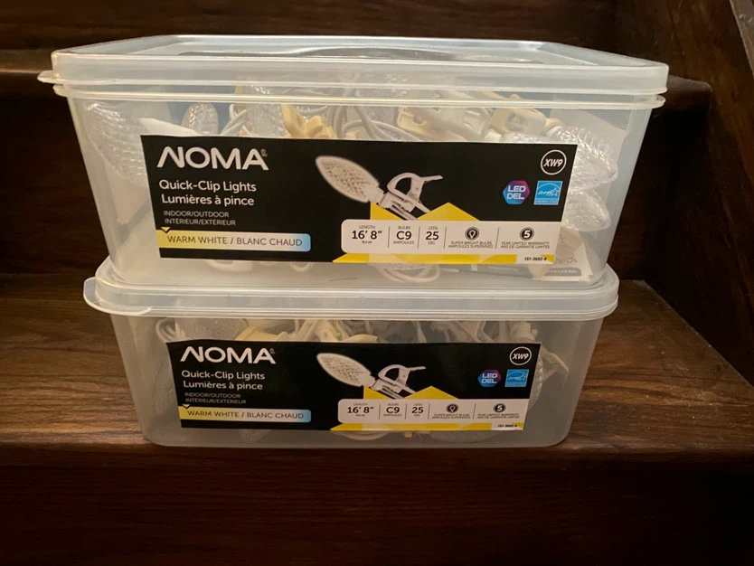 Noma Quick-Clip Warm White LED Lights (2x 16'8")