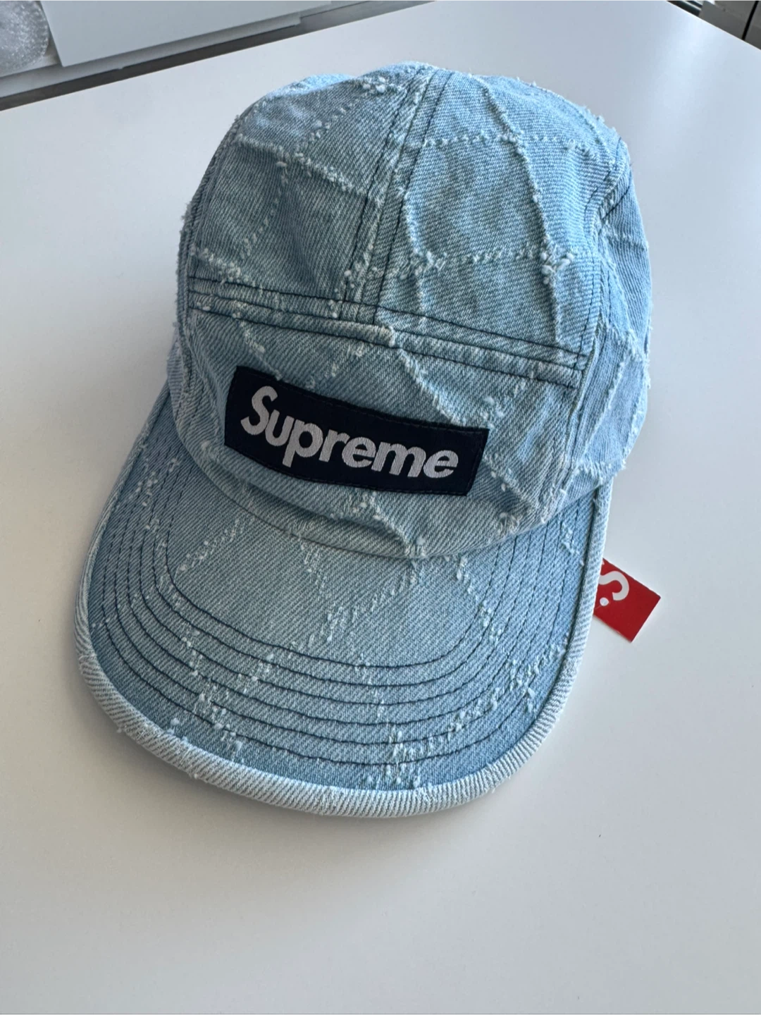 Supreme Punched Denim Camp Cap 'Blue'