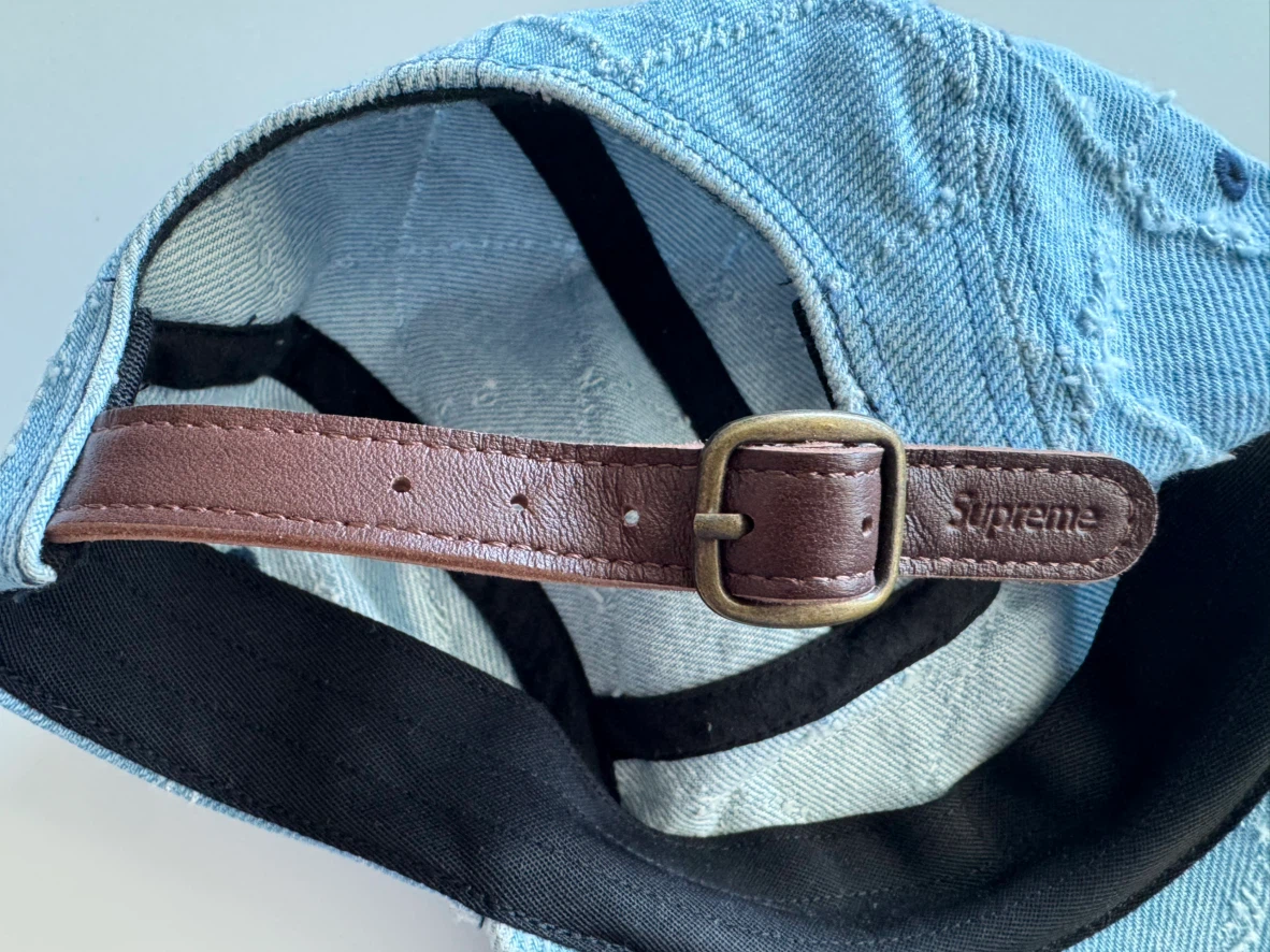 Supreme Punched Denim Camp Cap 'Blue' - photo 3
