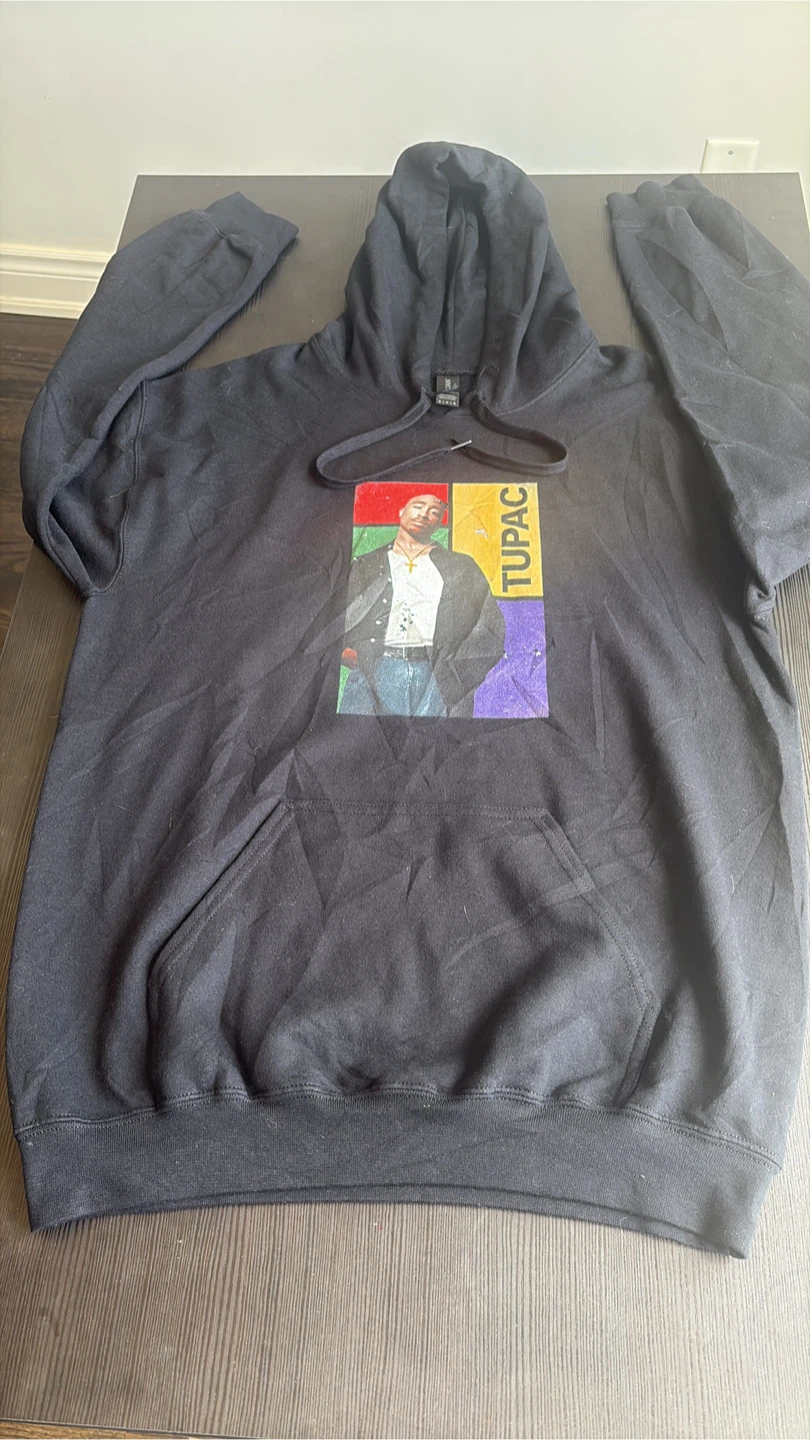 Black Tupac Graphic Hoodie