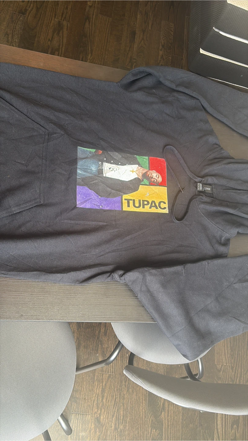 Black Tupac Graphic Hoodie - photo 2