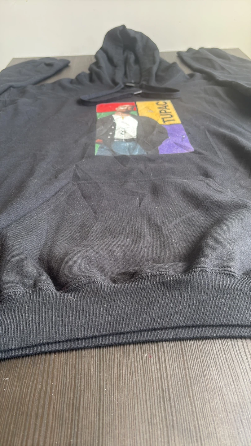 Black Tupac Graphic Hoodie - photo 4