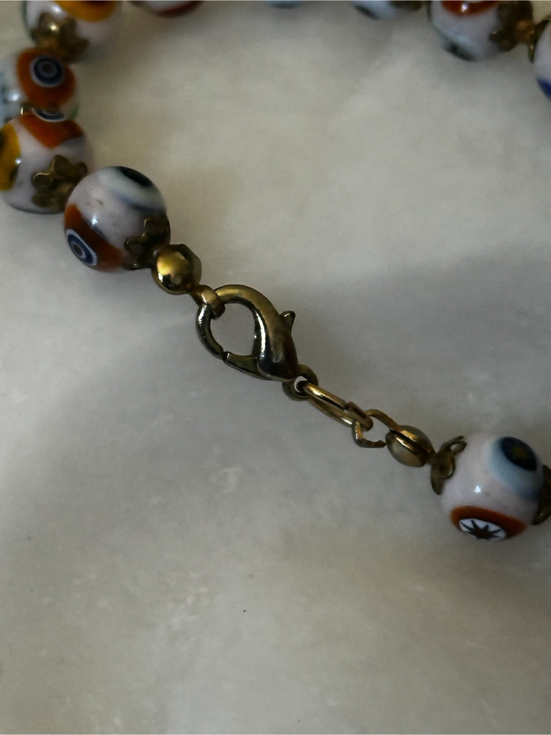 handcrafted Murano glass millefiori beaded bracelet - photo 4
