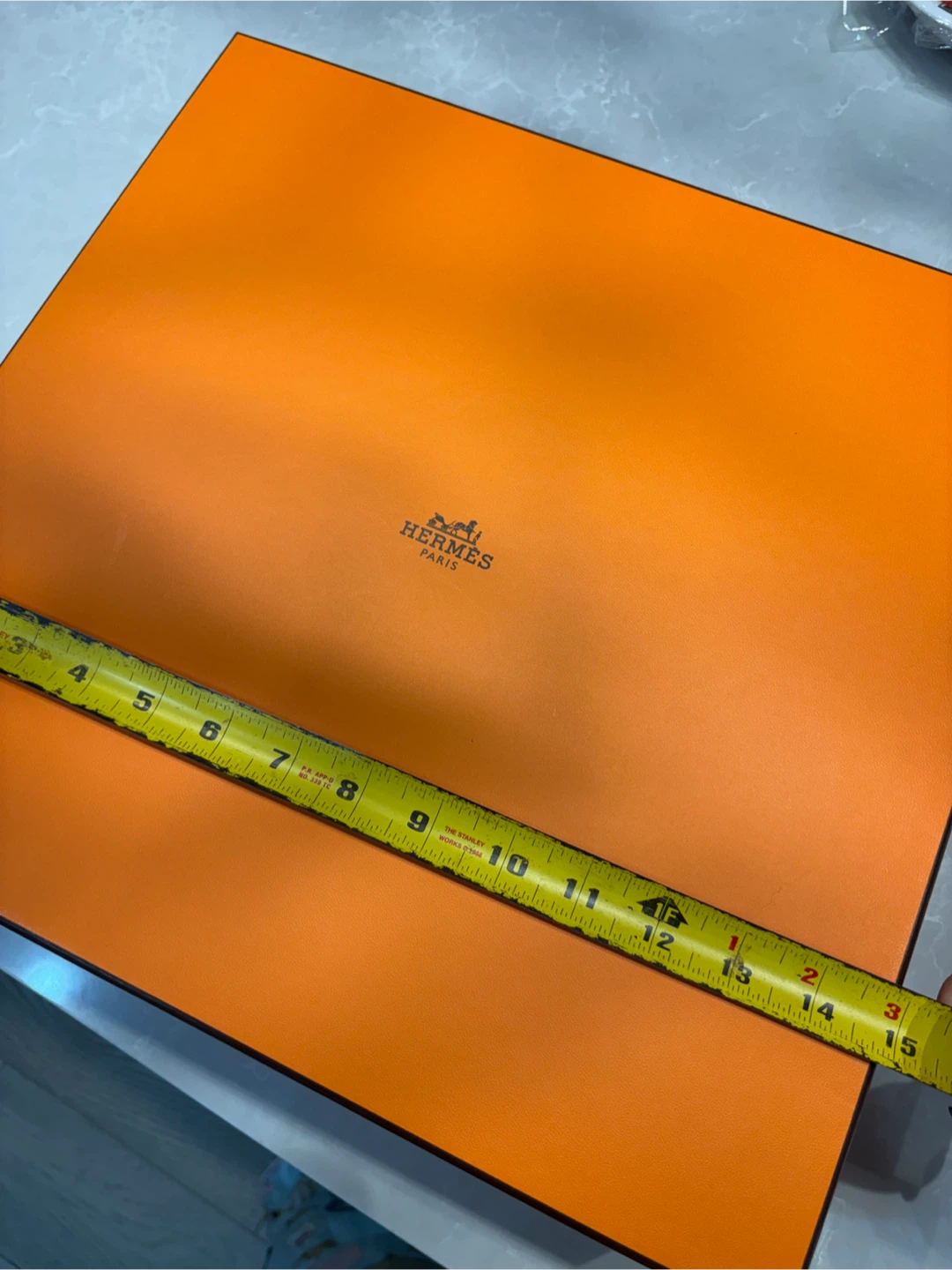 Hermes Paris Orange Box with ribbon