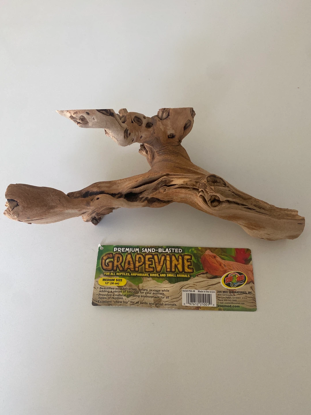 Sand blasted grapevine wood