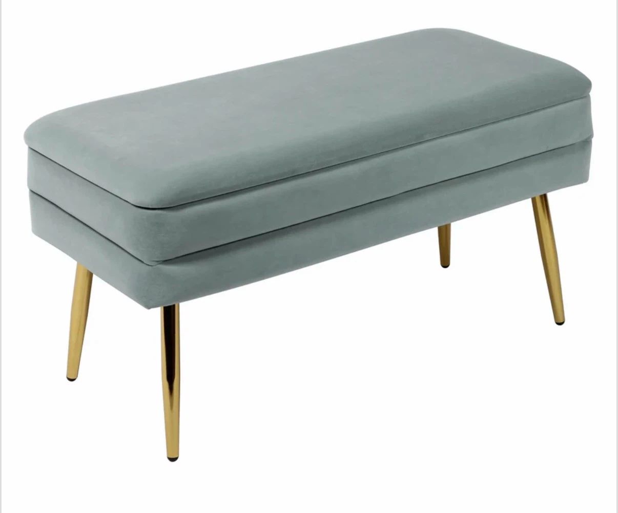 Velvet Storage Bench