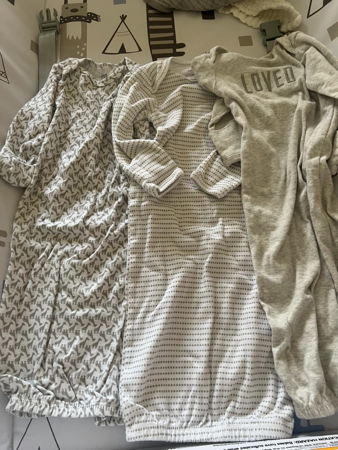 New newborn onesies and sleeping gowns and diapers - photo 2