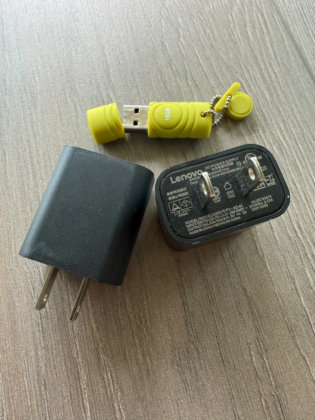 Set of Lenovo AC Power Adapters and 16GB USB Flash Drive