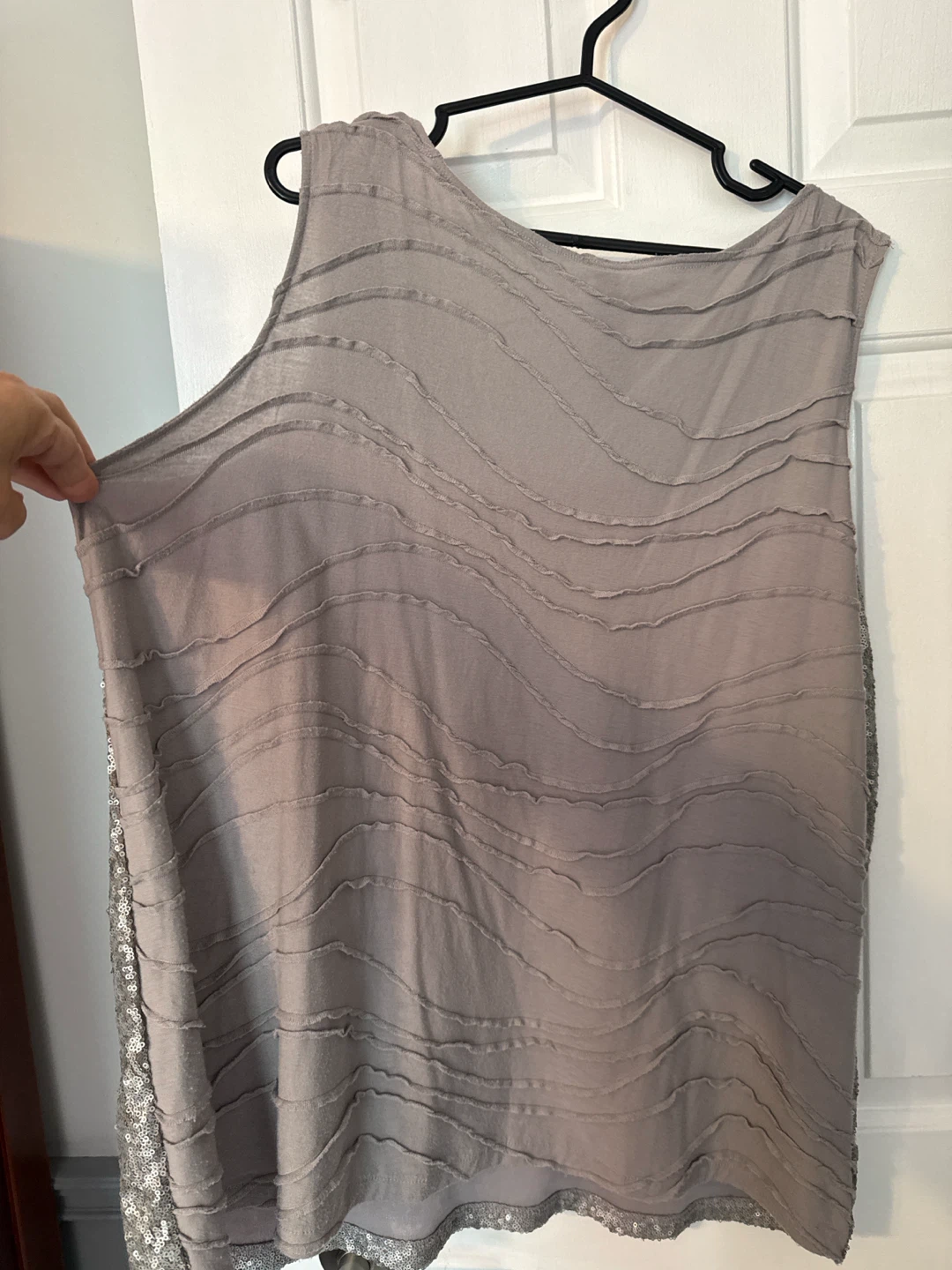 Pennington  Grey Sequin Top 2X - photo 2