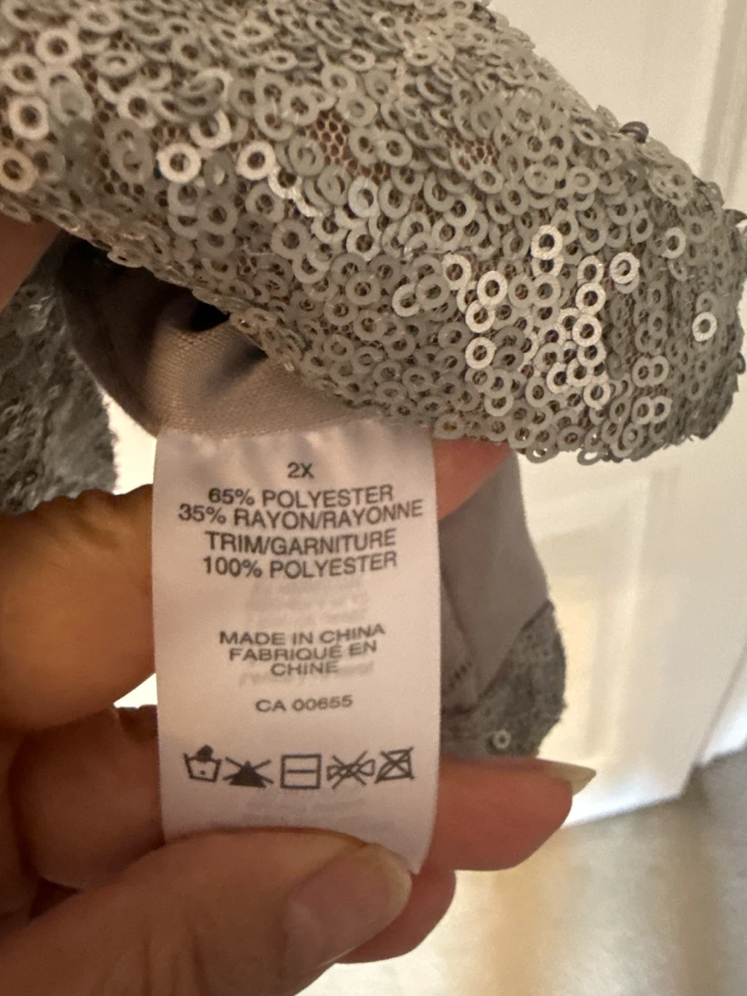 Pennington  Grey Sequin Top 2X - photo 4