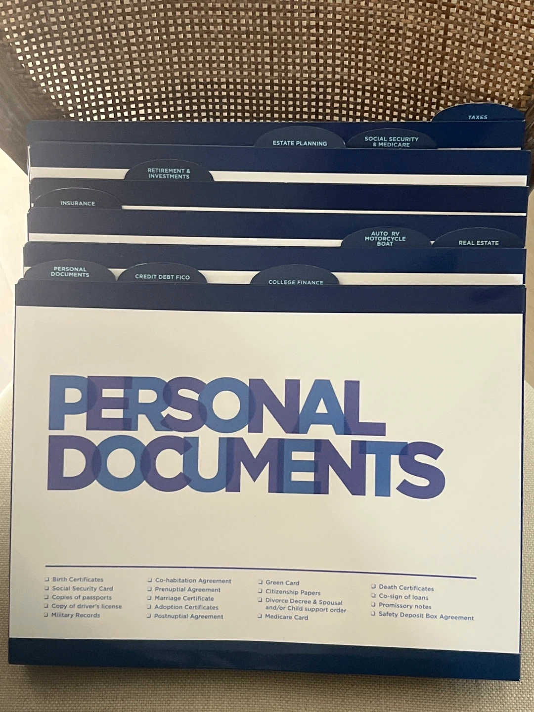 Personal Documents Organizer Folders