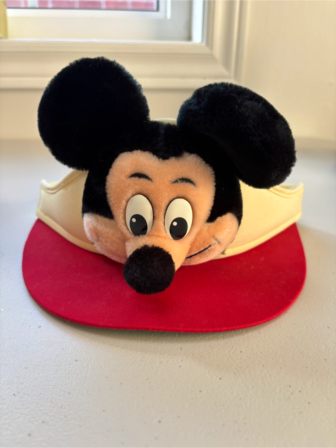 Vintage 80’s Disney Mickey Mouse Plush Visor