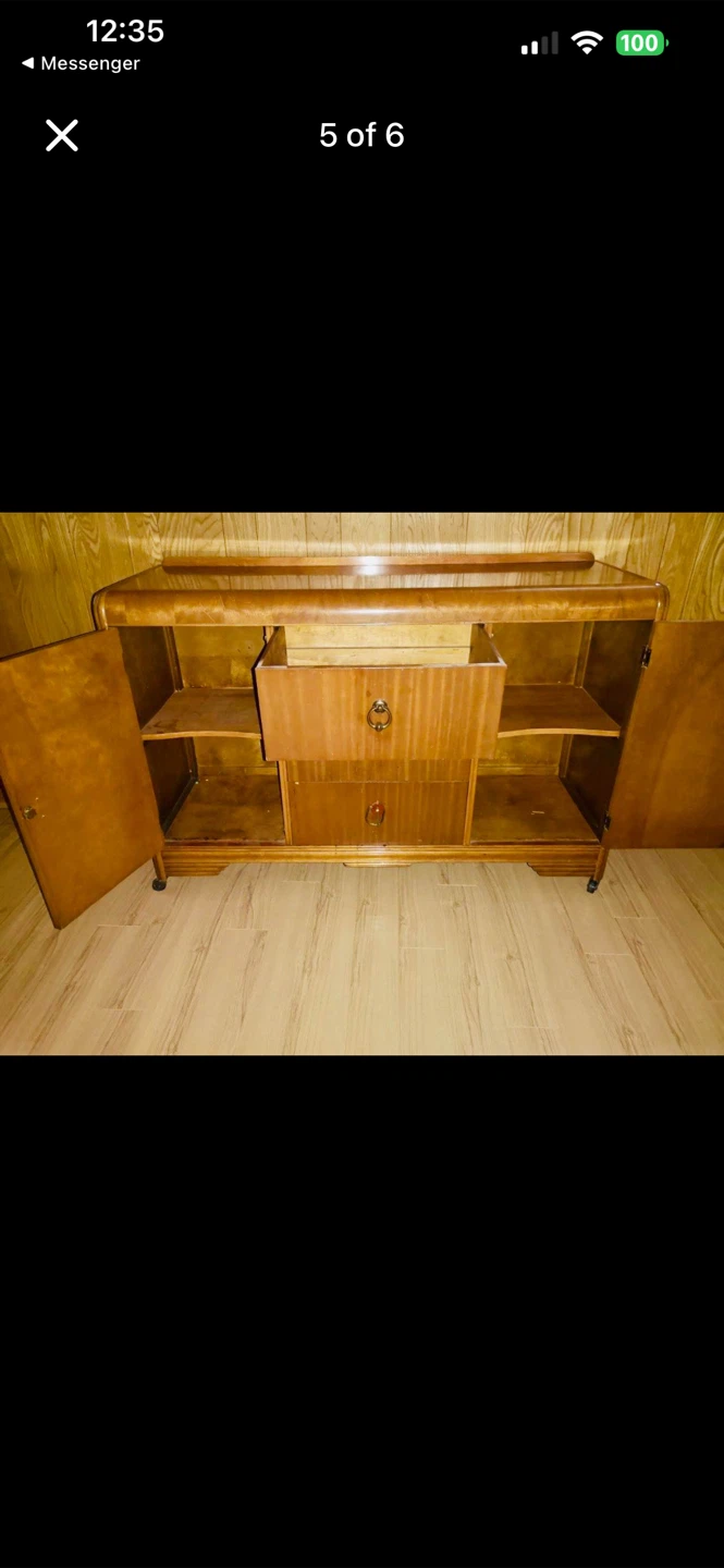 Art deco waterfall sideboard buffet - photo 3