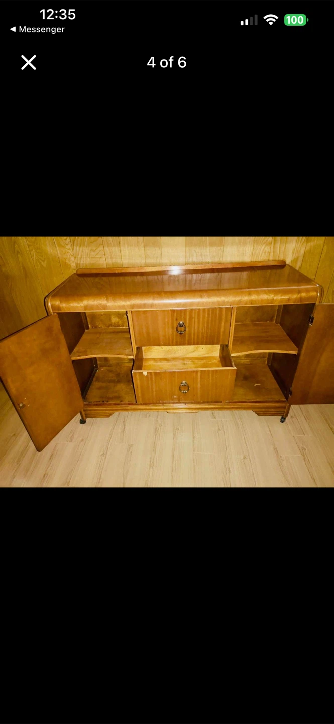 Art deco waterfall sideboard buffet - photo 4