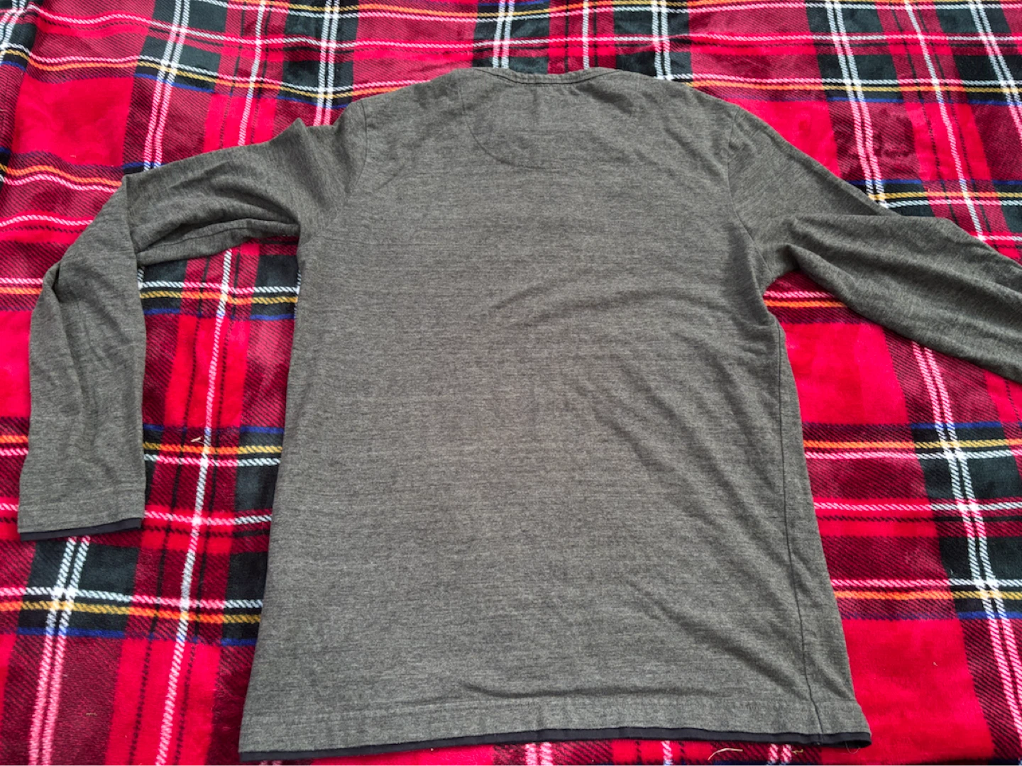 Guess Denim Long Sleeve Henley Shirt