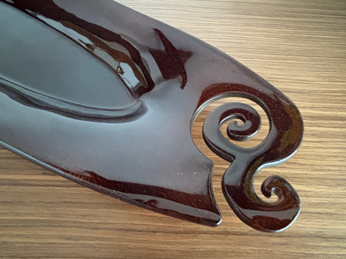 Long decorative brown glass tray - photo 4