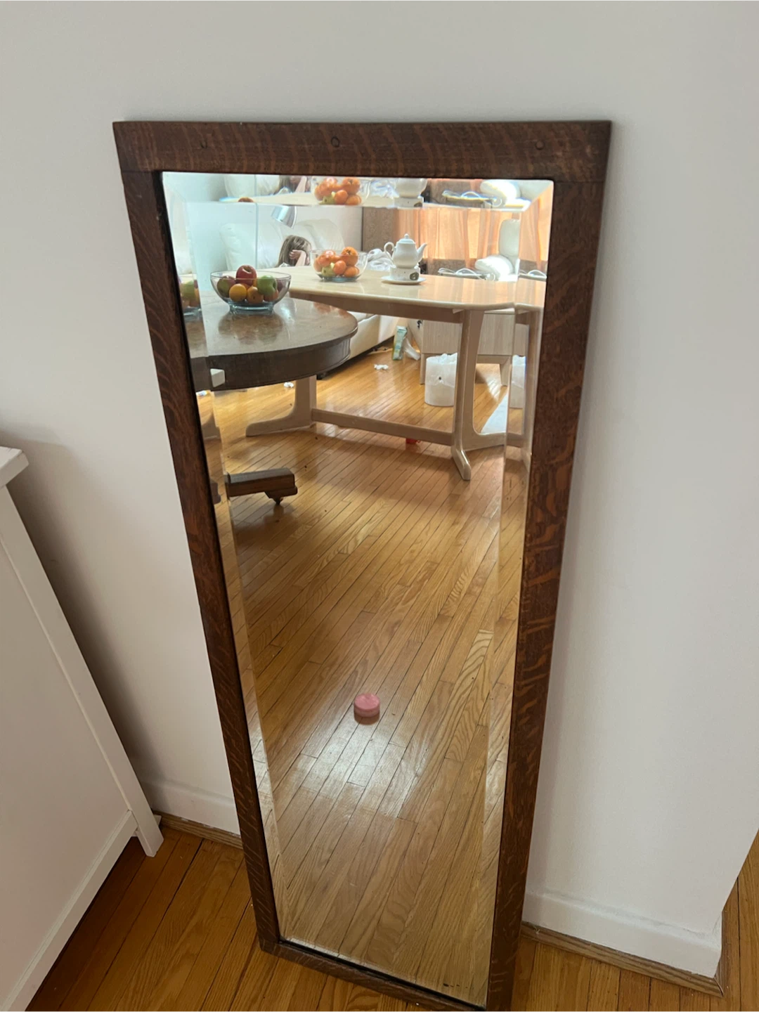 Vintage Oak Framed Mirror - photo 4