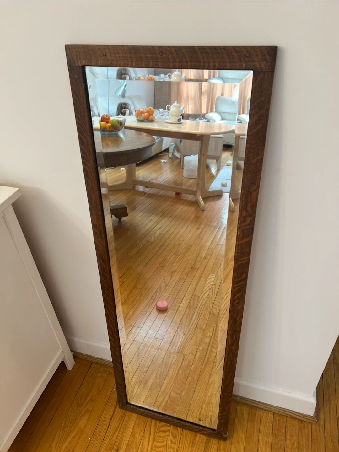 Vintage Oak Framed Mirror - photo 5