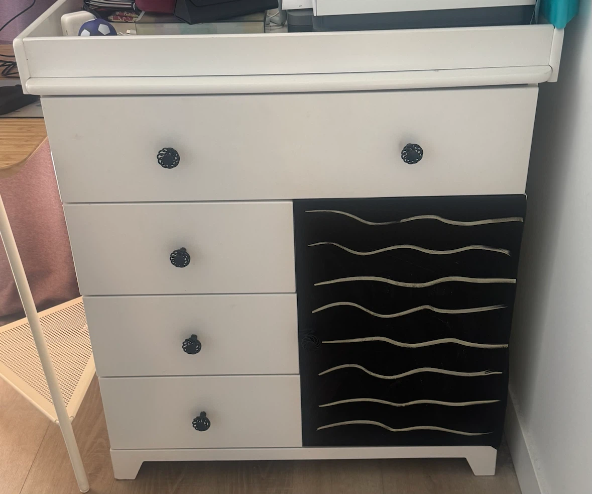 White Dresser and Changing Top