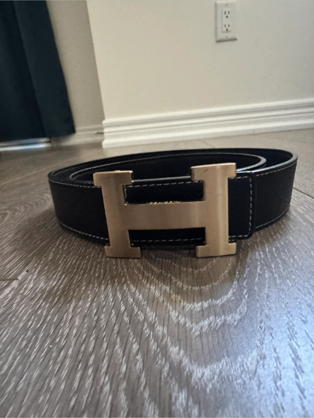 Hermès Black Leather Belt - photo 2