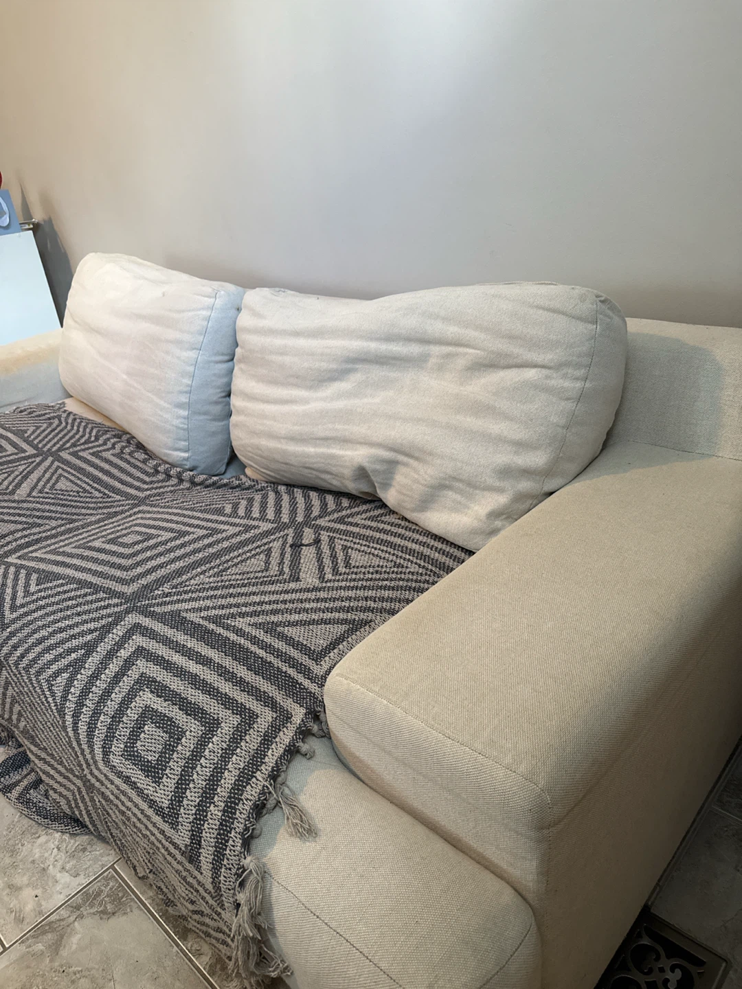 Beige Sofa with Removable Cushion Cover - photo 4