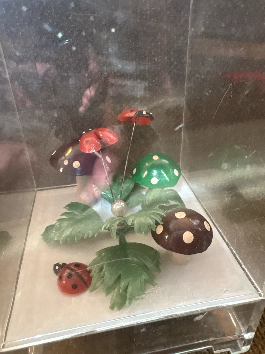 Mushroom and Ladybug music-box Display