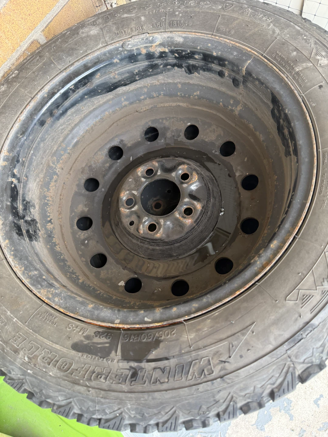 Winterforce 205/60R16 Winter Tires on Rims