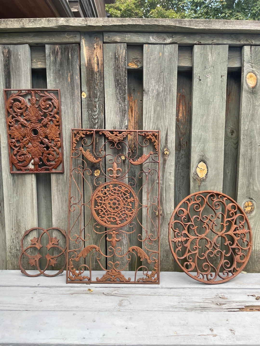 Set of 4 Iron Decorative Panels