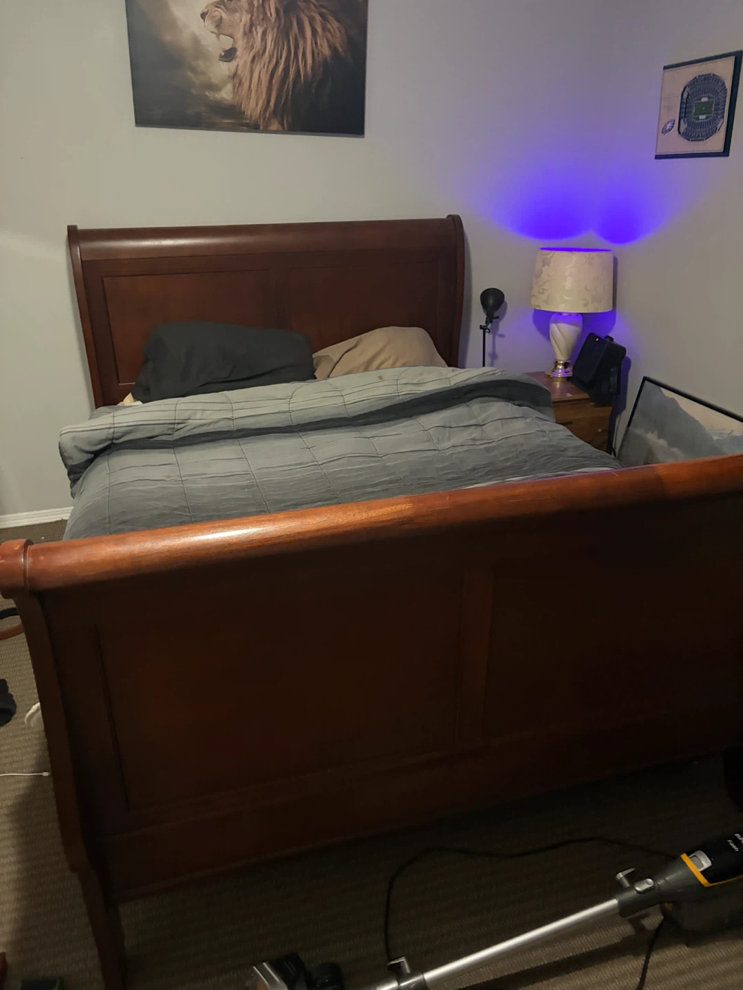 Wooden Sleigh Bed Frame