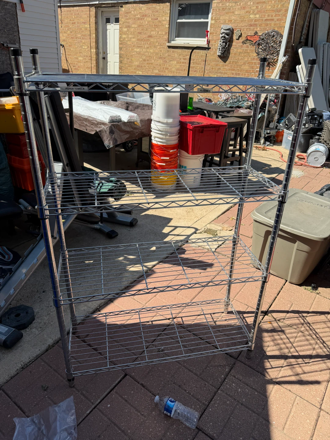 Chrome Wire 4-Shelf Storage Unit