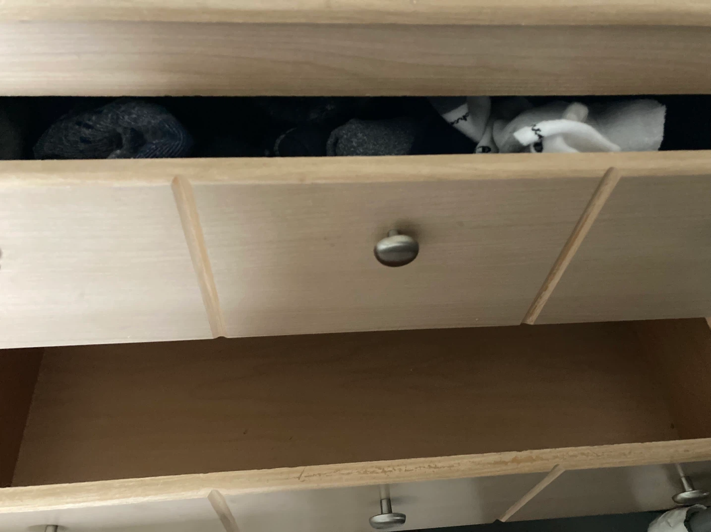 Light Wood Dresser with Mirror plus bedside drawers
