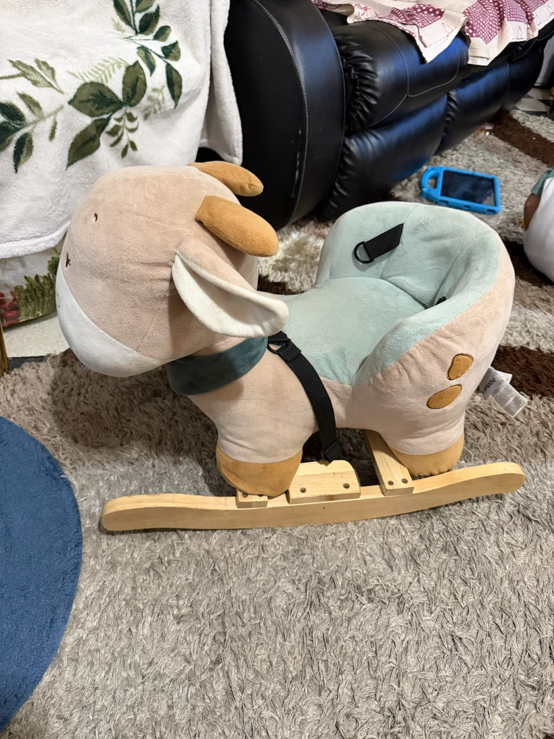 Plush Rocking Toy with Wooden Base - photo 2