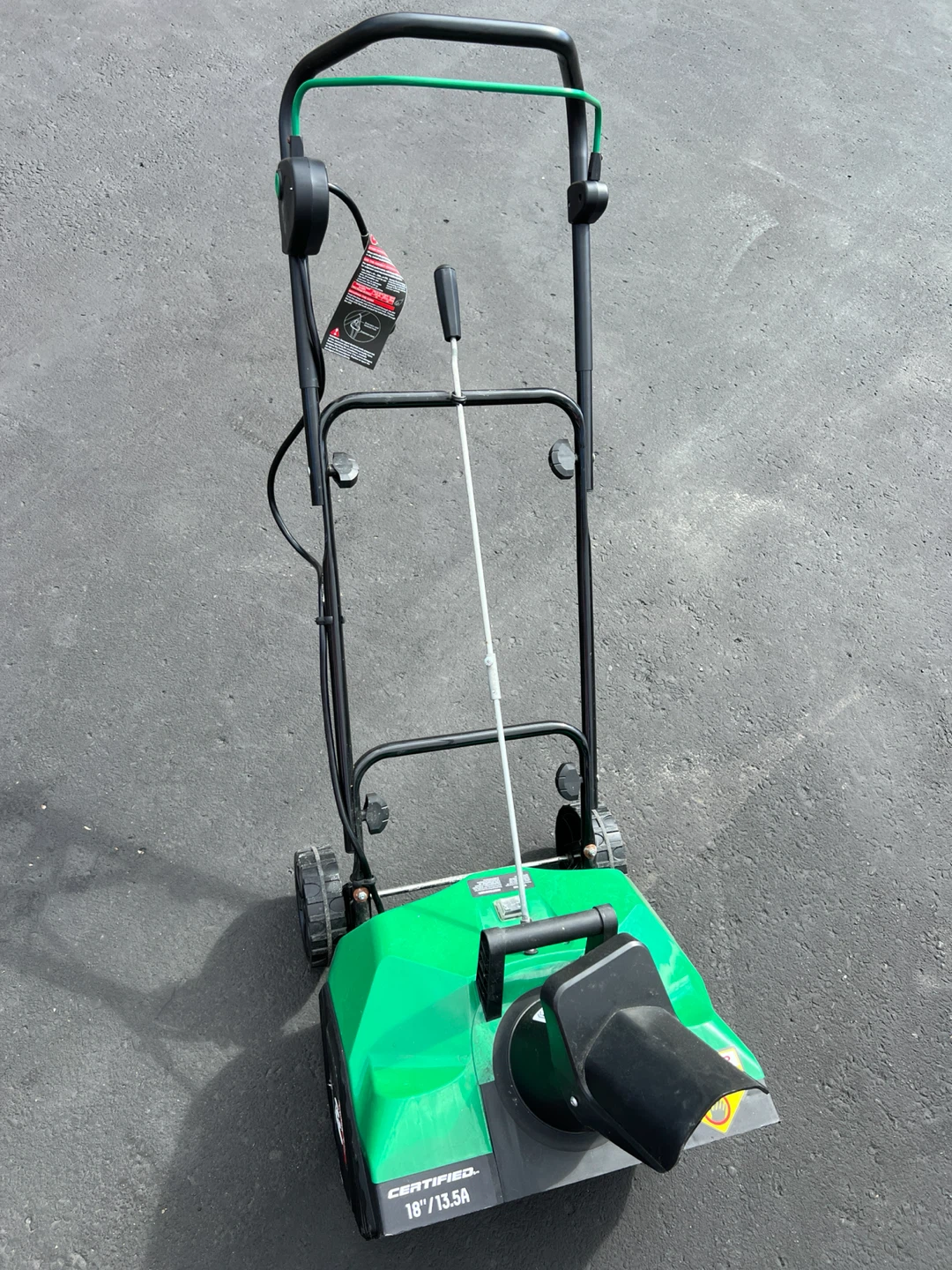 Green Electric Snow Blower 18" / 13.5A - photo 4