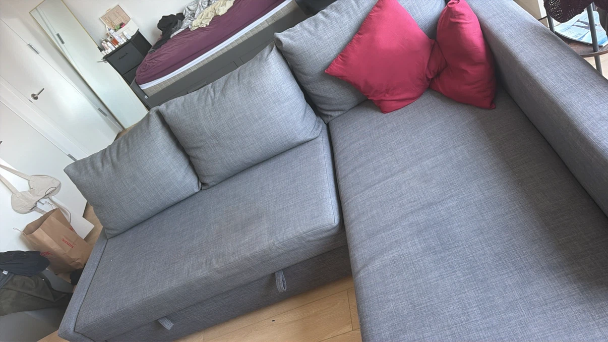 IKEA Gray Sectional Sofa with Chaise