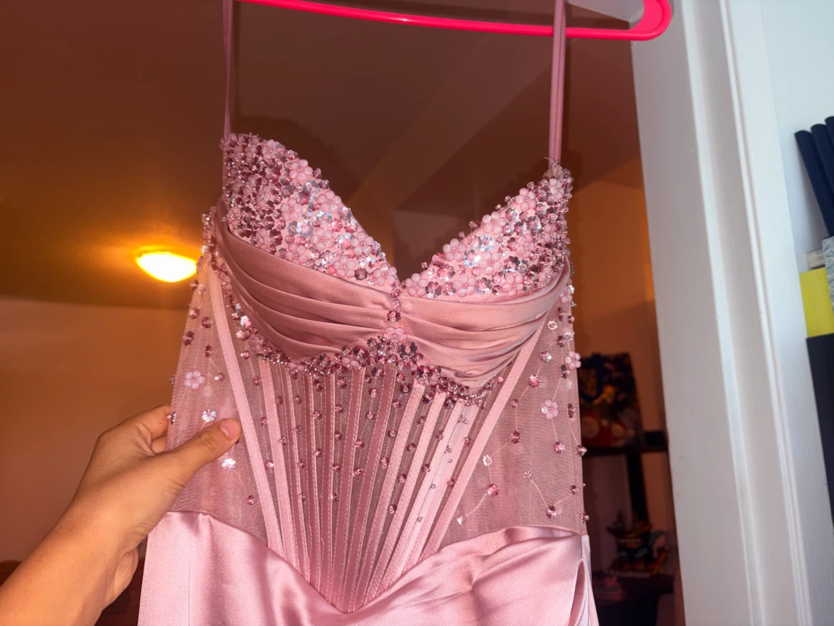 Dusty Rose Corset Prom dress - photo 3