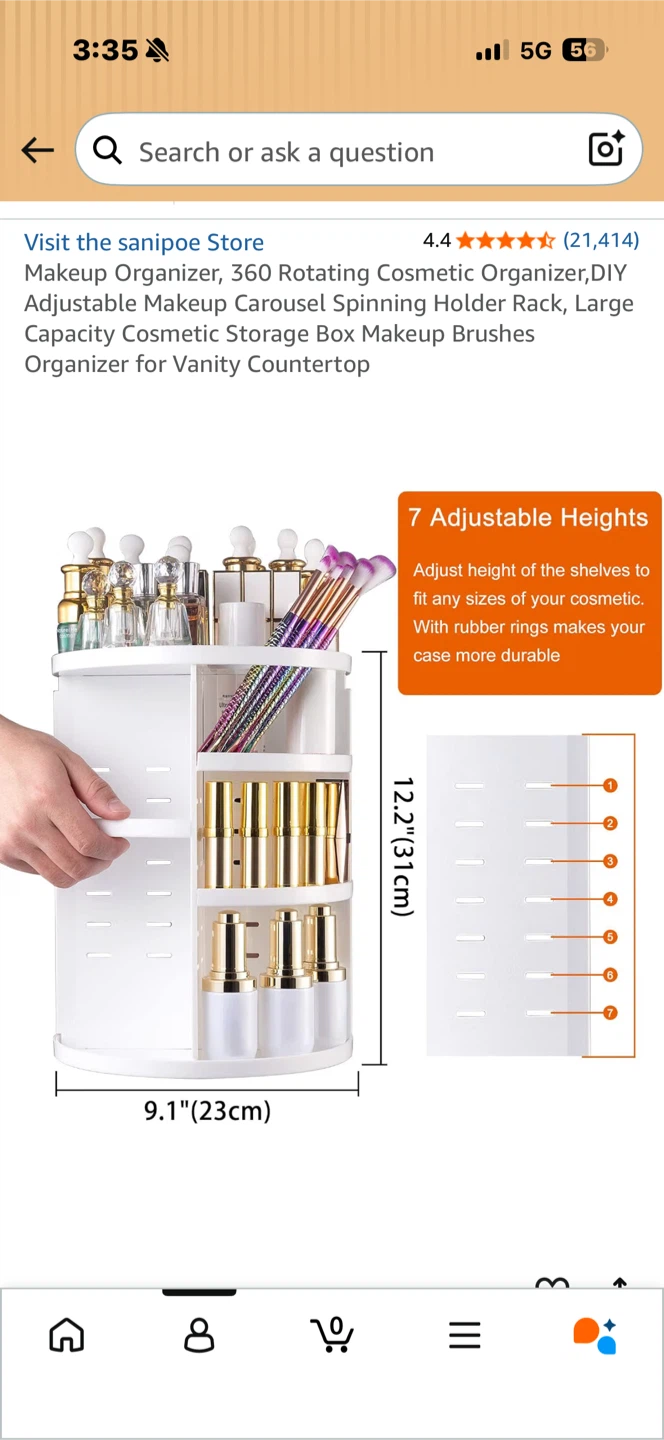 360 Rotating Organizer -White - photo 3