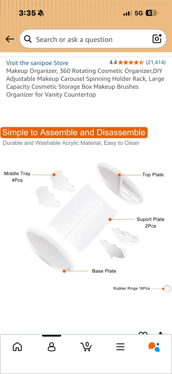 360 Rotating Organizer -White - photo 4