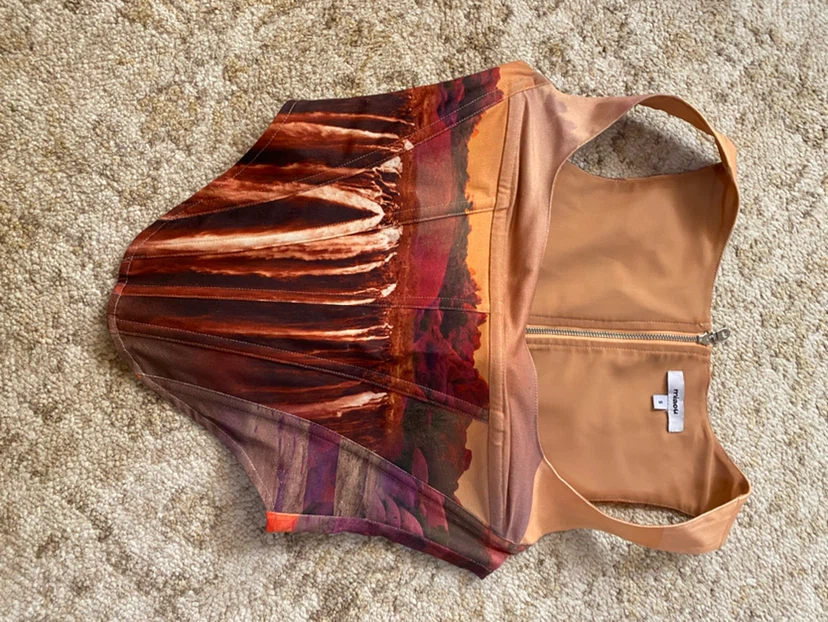 Miaou Print Corset Top Size S