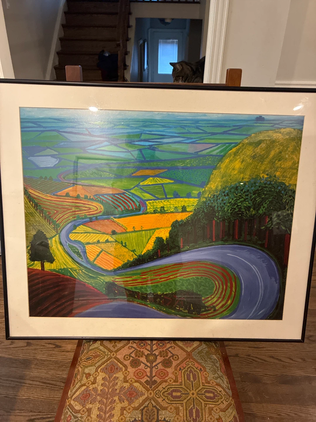 David Hockney Garrowby Hill Framed Print
