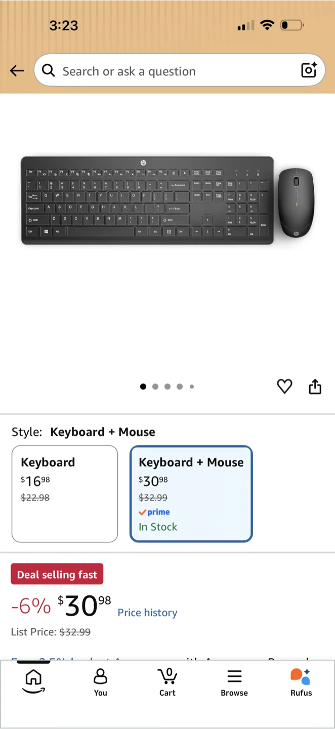 2 HP Wireless Keyboard & Mouse Combos —Never Used — $45