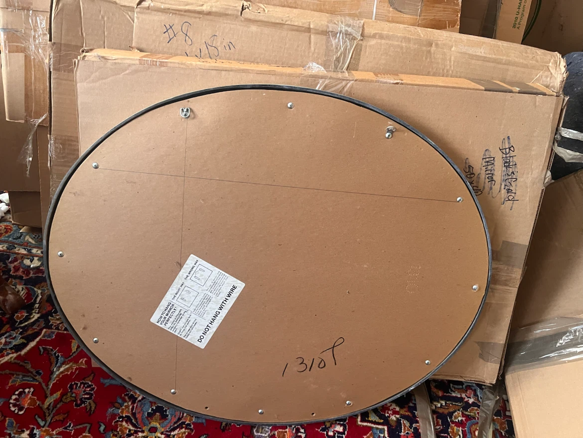 #10 - off White Oval Decorative Mirror - photo 2