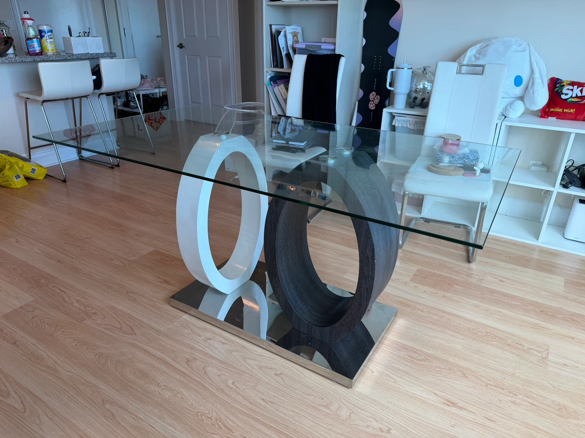 Modern Glass Dining Table - photo 2