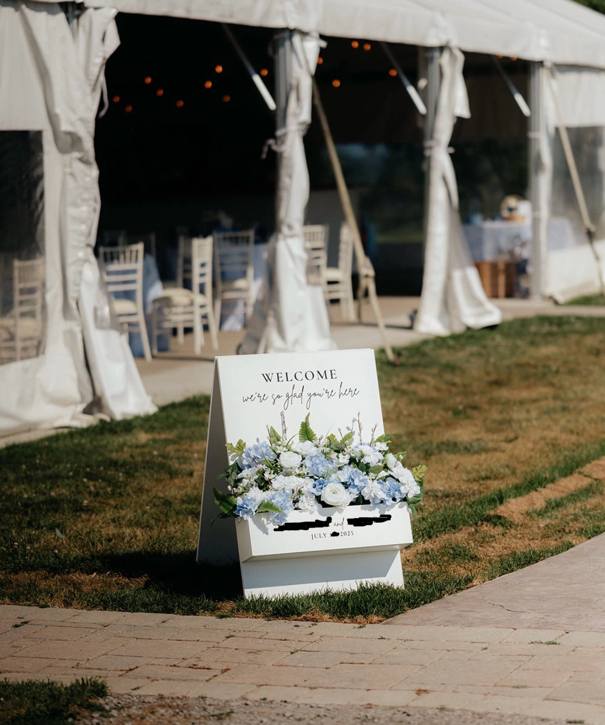 Wedding or business welcome sign