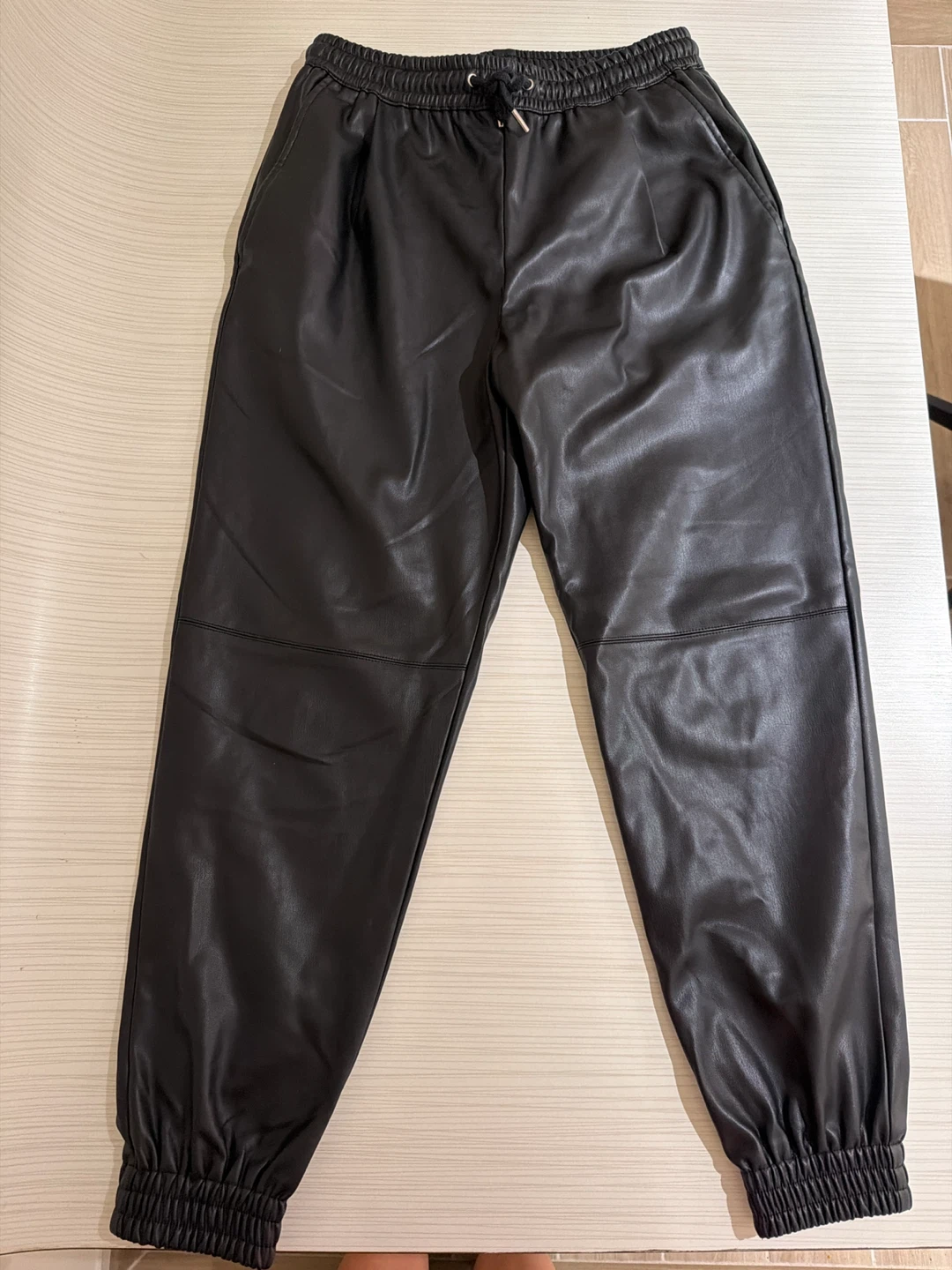 Zara Faux Leather Jogger Pants XS