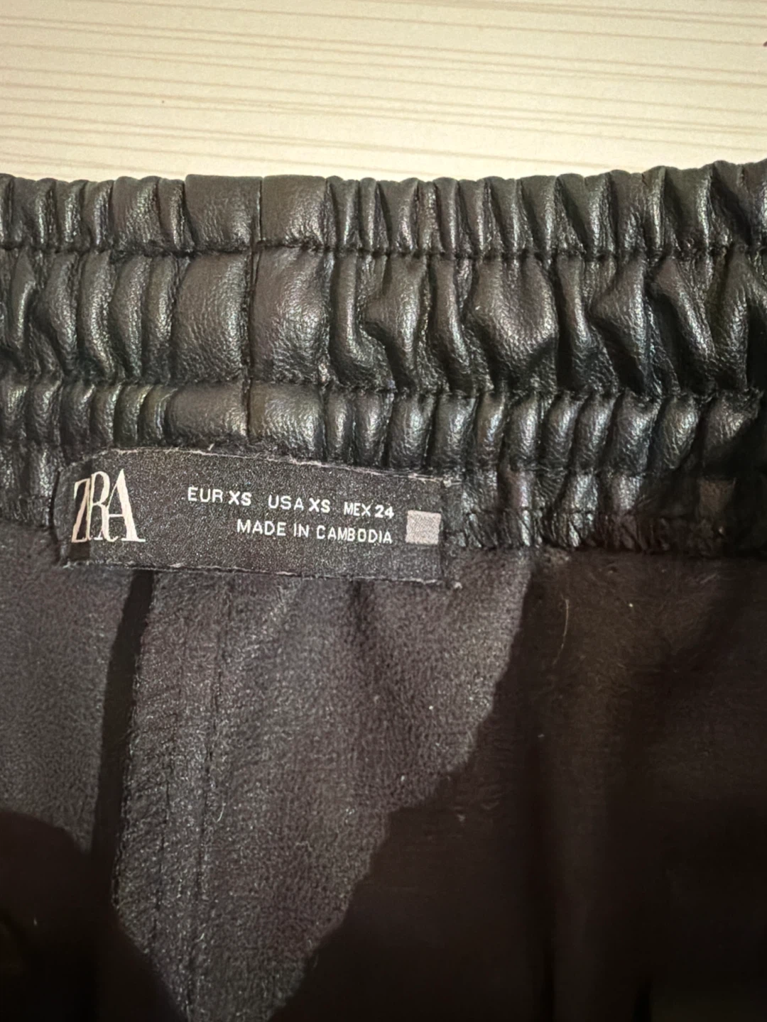 Zara Faux Leather Jogger Pants XS - photo 2